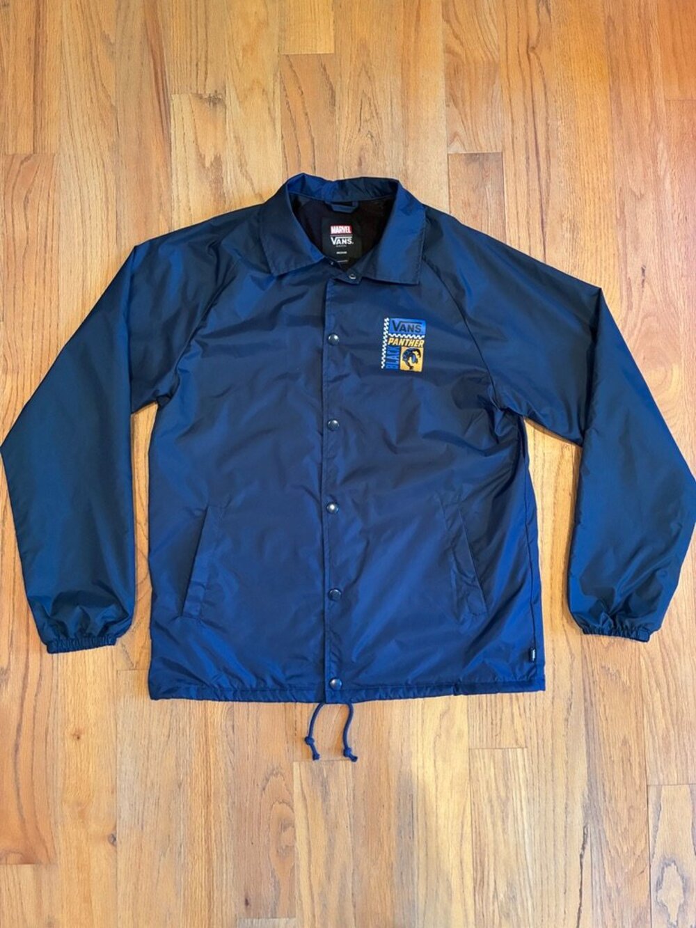 Vans x Marvel Black Panther Torrey Coaches Jacket Navy Men’s Medium